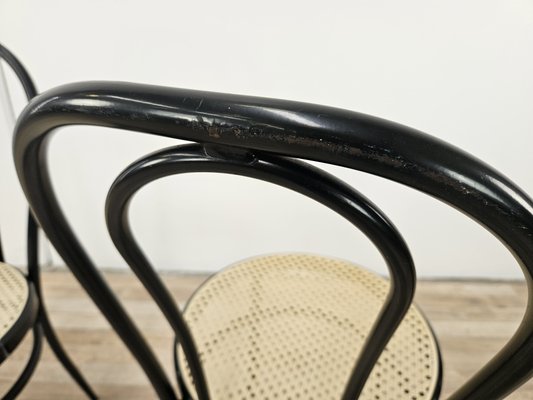 Black Lacquered Iron Chairs with Plastic Seat, 1990s, Set of 2-ZUW-2020100