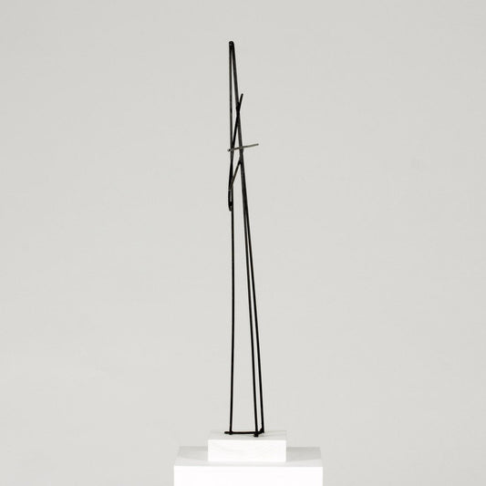 Black Lacquered Iron Sculpture by Fred Leyman