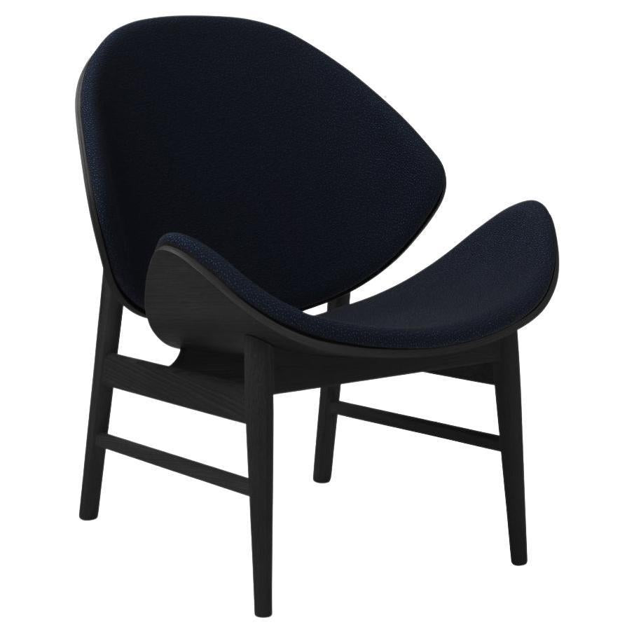 Black Lacquered Oak Chair in Midnight Blue by Warm Nordic