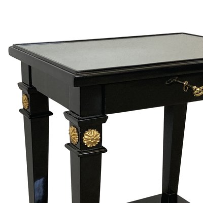 Black Lacquered Side Tables with Drawers, 1990s, Set of 2-BEW-1723173