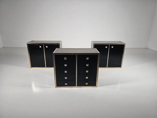 Black Lacquered Sideboard by Renato Zevi, 1970-UJI-2026336