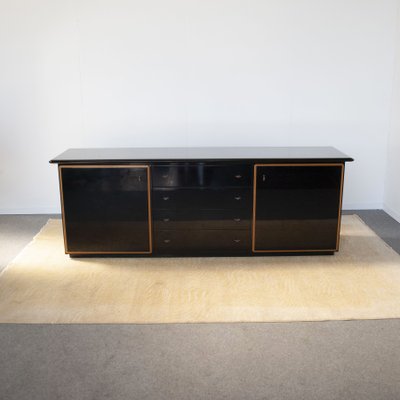 Black Lacquered Sideboard from Pierre Cardin French production, 1970s-JQO-1325768