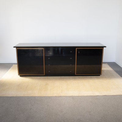 Black Lacquered Sideboard from Pierre Cardin French production, 1970s-JQO-1325768