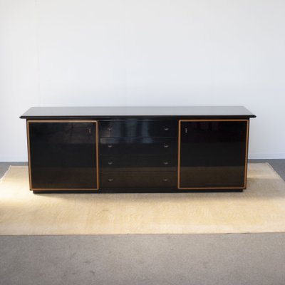 Black Lacquered Sideboard from Pierre Cardin French production, 1970s-JQO-1325768