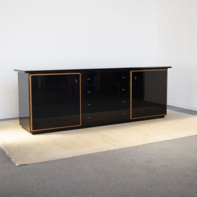 Black Lacquered Sideboard from Pierre Cardin French production, 1970s-JQO-1325768