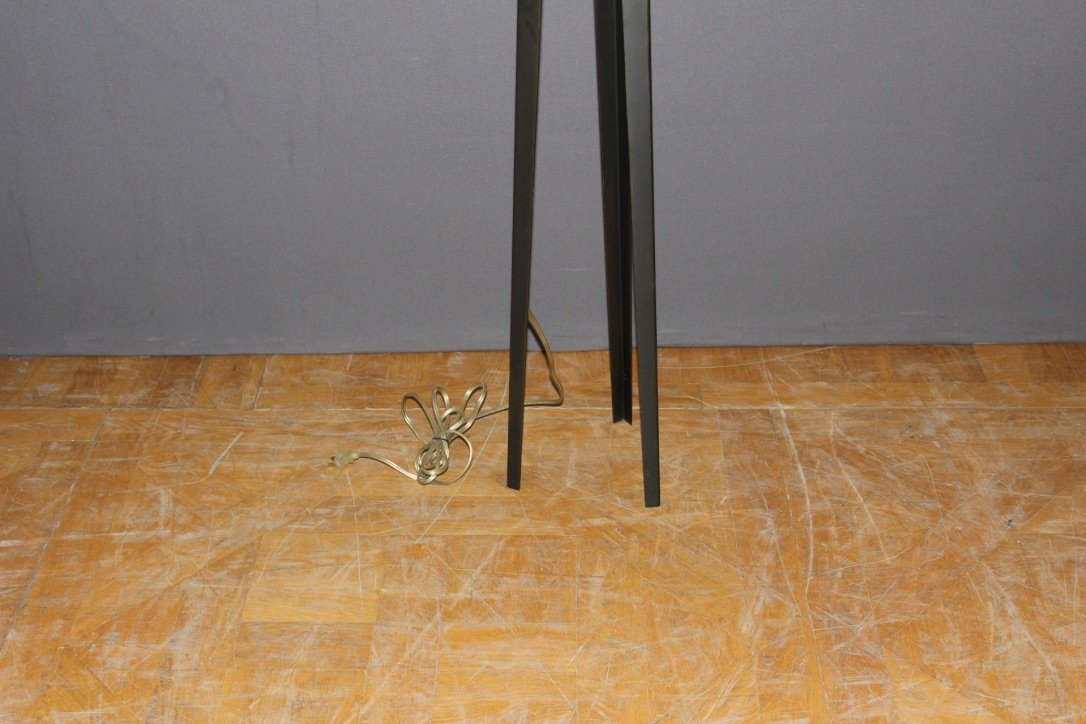 Black Lacquered Steel Lamp, 1980