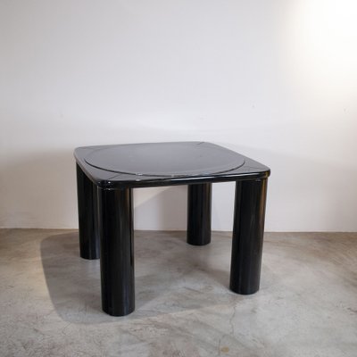 Black Lacquered Wood and Fabric Game Table with Rotating Legs by Pierluigi Molinari for Pozzi, Italy-JQO-1803243