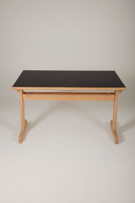 Black Lacquered Wooden Table by André Sornay-QAC-2019874