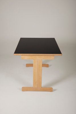 Black Lacquered Wooden Table by André Sornay-QAC-2019874