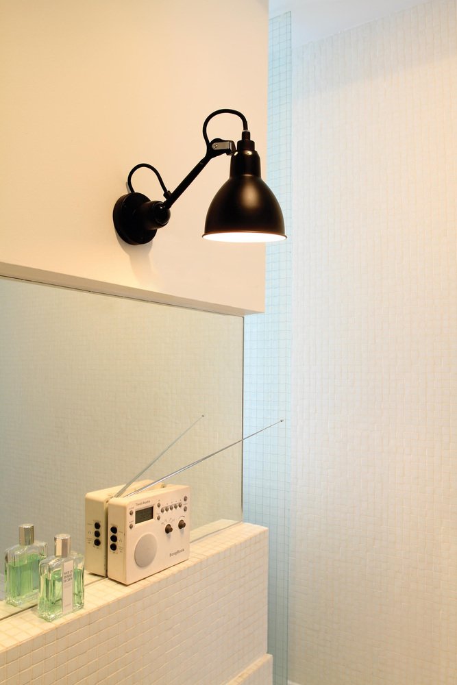 Black Lampe Gras N° 304 Wall Lamp by Bernard-Albin Gras