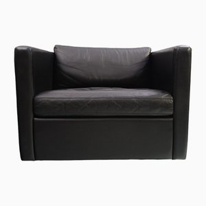 Black Leather 1051 Club Armchair by Charles Pfister from Knoll Inc. / Knoll International, 2000-RST-1371932