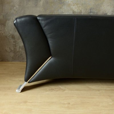 Black Leather 3-Seat Sofa by Rolf Benz, 2000s-WK-838728