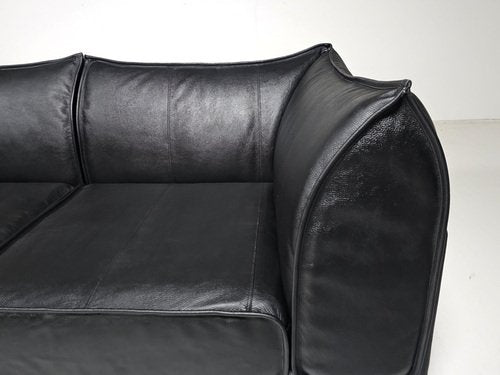 Black Leather 4-Seat DS-19 Pagoda Sectional Sofa from De Sede, 1970s