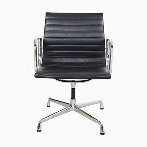 Black Leather and Chrome EA-108 Conference Chair by Charles Eames for Vitra, 1990s-MTD-1400502