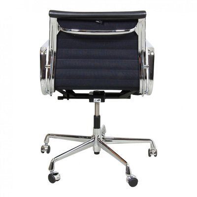 Black Leather and Chrome Ea-117 Office Chair by Charles Eames for Vitra-MTD-1400311