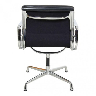 Black Leather and Chrome EA-208 Chair by Charles Eames for Vitra, 2000s-MTD-1400495