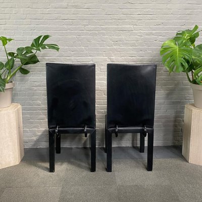 Black Leather Arcalla Chairs by Paolo Piva for B&B Italia, 1990s, Set of 2-OLQ-1821715