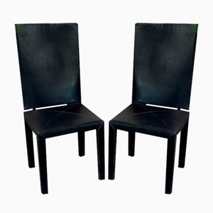 Black Leather Arcalla Chairs by Paolo Piva for B&B Italia, 1990s, Set of 2-OLQ-1821715