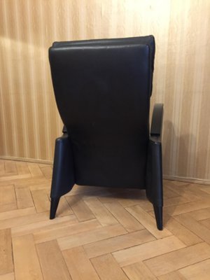 Black Leather Armchair, 1980s-KRS-644501