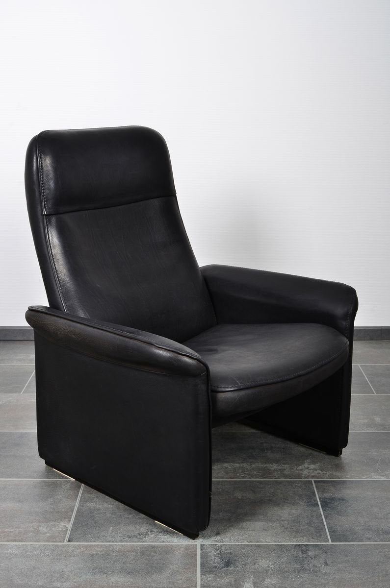 Black Leather DS50 Armchair from de Sede, 1980s