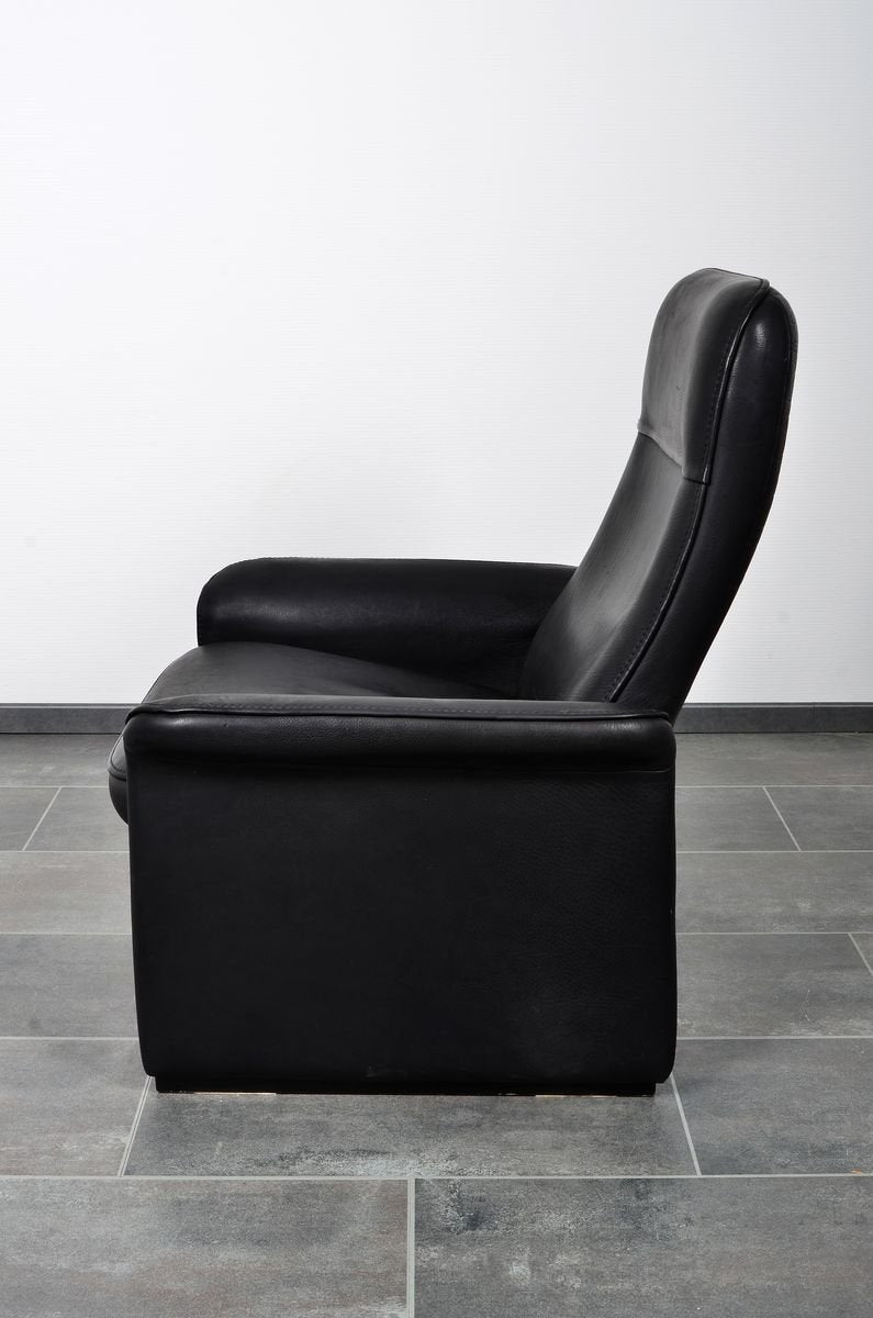 Black Leather DS50 Armchair from de Sede, 1980s