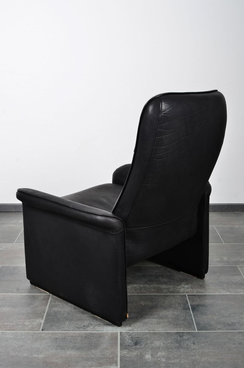 Black Leather DS50 Armchair from de Sede, 1980s