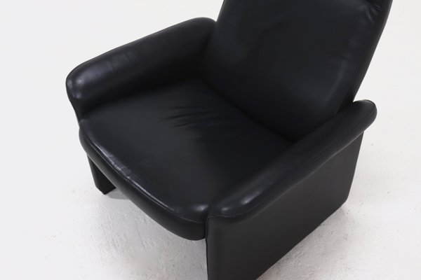 Black Leather DS50 Armchair from de Sede, Switzerland, 1980s-VV-2019762