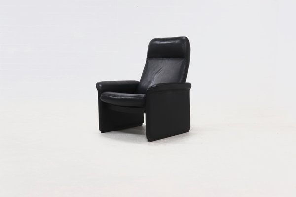 Black Leather DS50 Armchair from de Sede, Switzerland, 1980s-VV-2019762