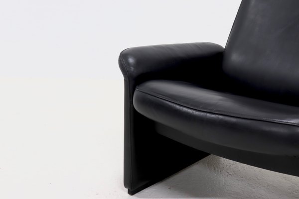 Black Leather DS50 Armchair from de Sede, Switzerland, 1980s-VV-2019762