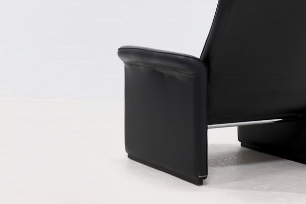 Black Leather DS50 Armchair from de Sede, Switzerland, 1980s-VV-2019762