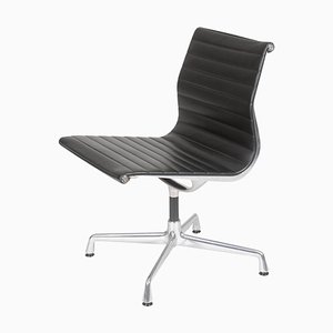 Black Leather EA-105 Chair by Charles Eames for Vitra-MTD-1400517