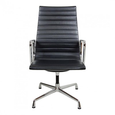 Black Leather EA-109 Chair by Charles Eames for Vitra, 2000s-MTD-1400497