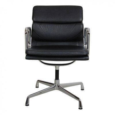 Black Leather EA-208 Softpad Chair by Charles Eames for Vitra, 2000s-MTD-1400493