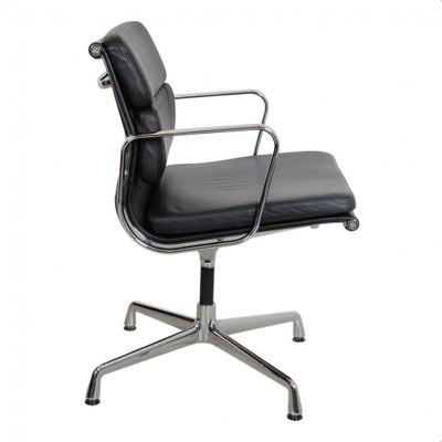 Black Leather EA-208 Softpad Chair by Charles Eames for Vitra, 2000s-MTD-1400493