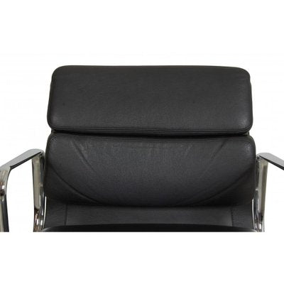 Black Leather EA-208 Softpad Chair by Charles Eames for Vitra, 2000s-MTD-1400493