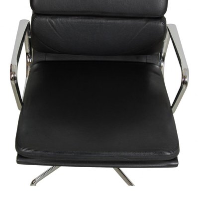 Black Leather EA-208 Softpad Chair by Charles Eames for Vitra, 2000s-MTD-1400493