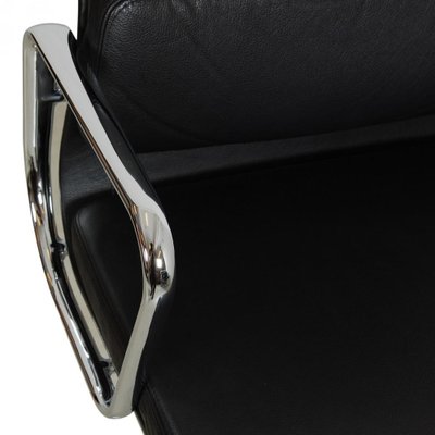 Black Leather EA-208 Softpad Chair by Charles Eames for Vitra, 2000s-MTD-1400493