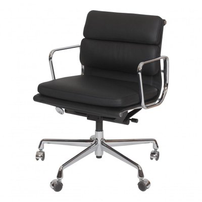 Black Leather EA-217 Office Chair by Charles Eames for Vitra-MTD-1400291