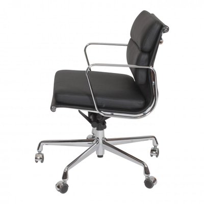 Black Leather EA-217 Office Chair by Charles Eames for Vitra-MTD-1400291