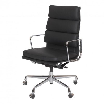 Black Leather EA-219 Office Chair by Charles Eames for Vitra, 1960s-MTD-1400290