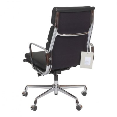 Black Leather EA-219 Office Chair by Charles Eames for Vitra, 1960s-MTD-1400290