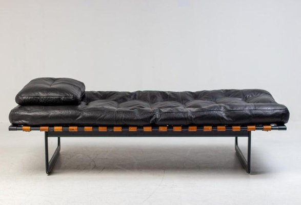 Black Leather Grand Italia Daybed by De Pas, Durbino and Lomazzi, 1979-WN-1418494