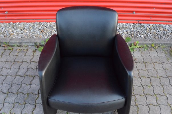 Black Leather Lounge Chair from de Sede, 1990s-UF-709177