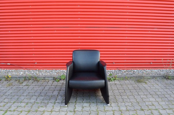 Black Leather Lounge Chair from de Sede, 1990s-UF-709177