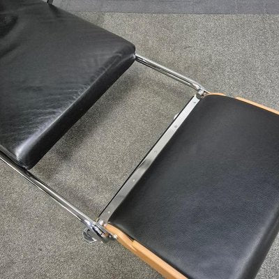 Black Leather Lounge Chair Futuro 3 by Massimo Iosa Ghini for Moroso, Italy, 1980s-OLQ-2041650