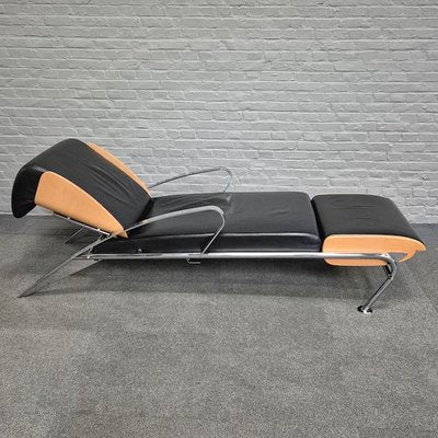 Black Leather Lounge Chair Futuro 3 by Massimo Iosa Ghini for Moroso, Italy, 1980s-OLQ-2041650