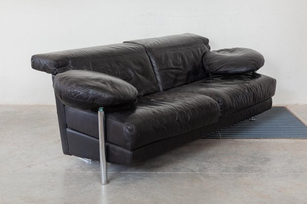 Black Leather Model Arca Sofa by Paolo Piva for B&B Italia, 1983-KL-737276