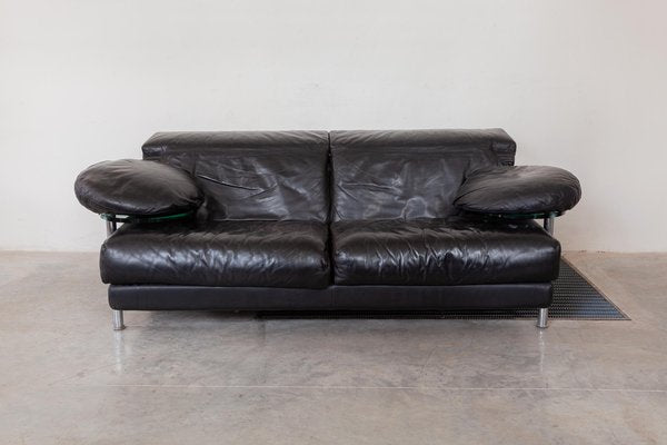 Black Leather Model Arca Sofa by Paolo Piva for B&B Italia, 1983-KL-737276