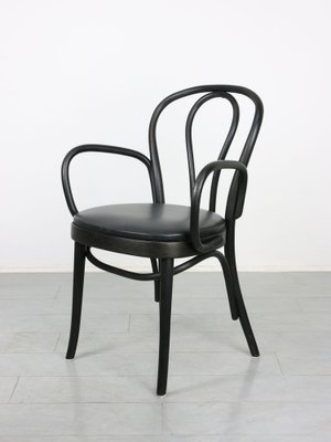 Black Leather No. 18 Chair with Arms by Michael Thonet for Thonet-HGJ-975714