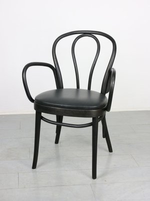 Black Leather No. 18 Chair with Arms by Michael Thonet for Thonet-HGJ-975714